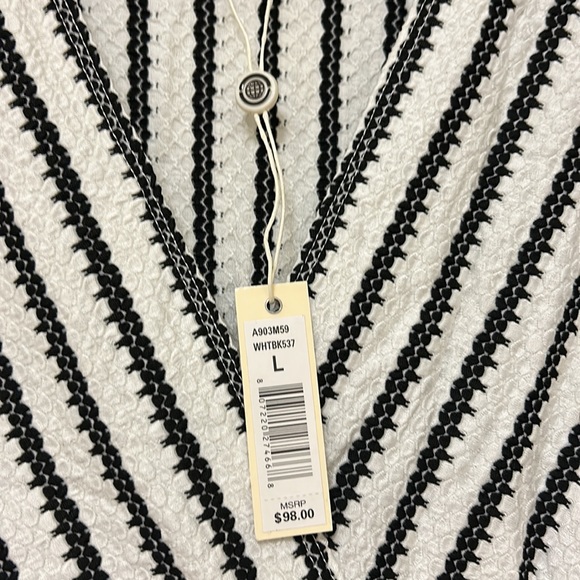 NWT Max Studio Black and White Stripe Dress Size L - Picture 3 of 9